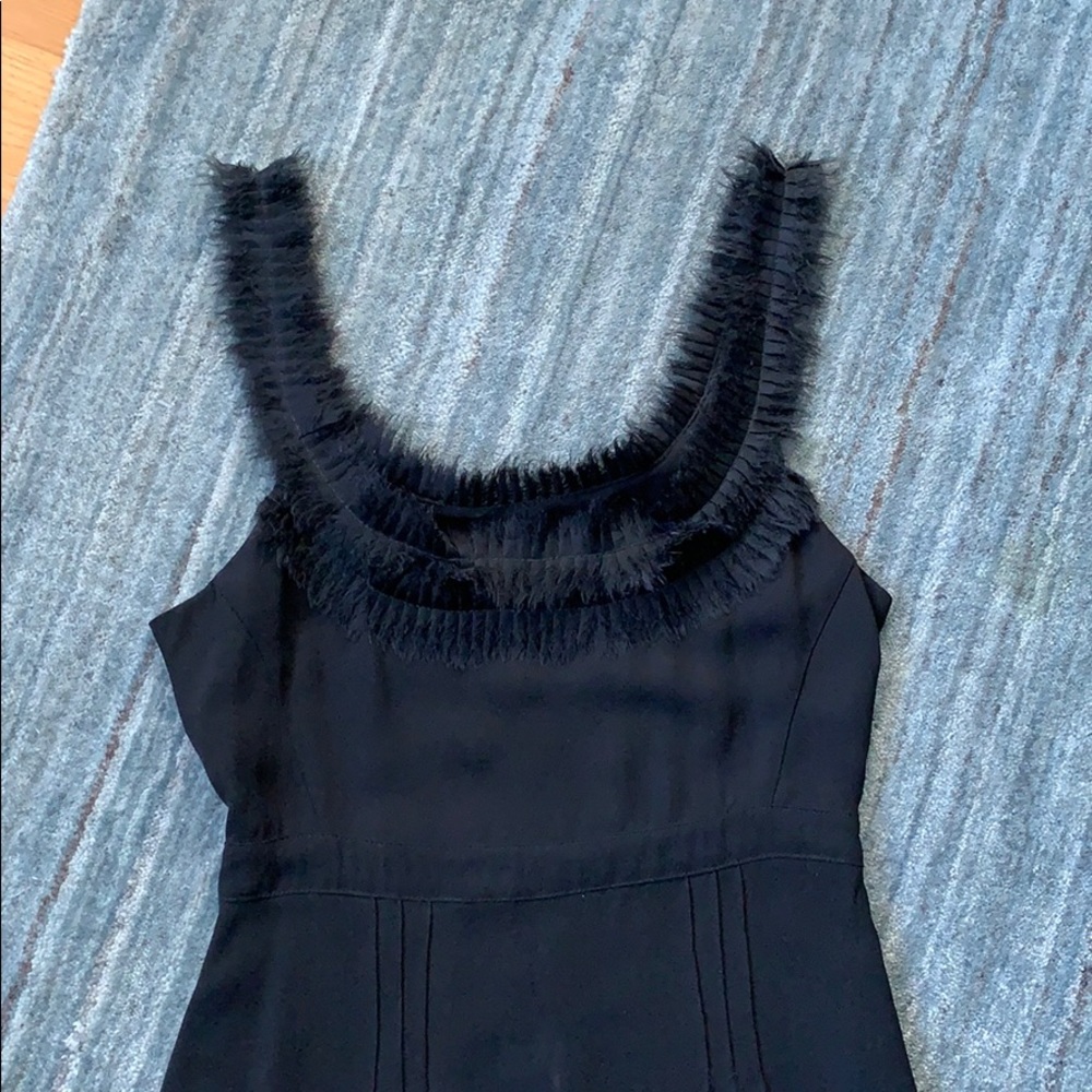 Burberry Black Silk Scoop Neck Detail Dress 4